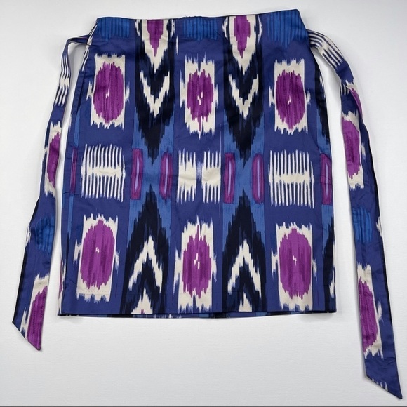 Talbots Skirt Chevron Tribal Aztec Office Career Southwestern Boho Cocktail New - Picture 1 of 12